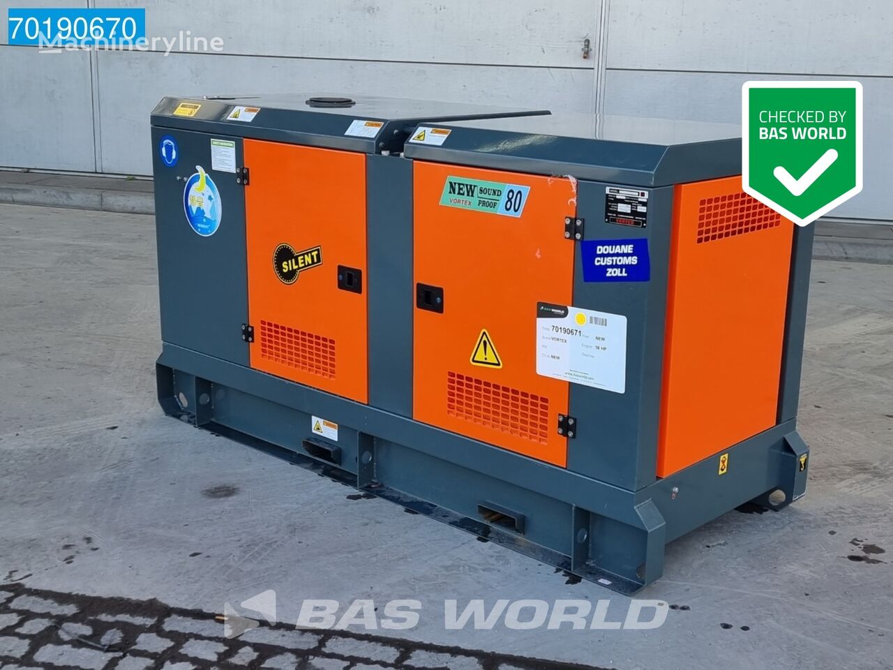 новый дизельный генератор Vortex AG3-80 NEW UNUSED - GENERATOR